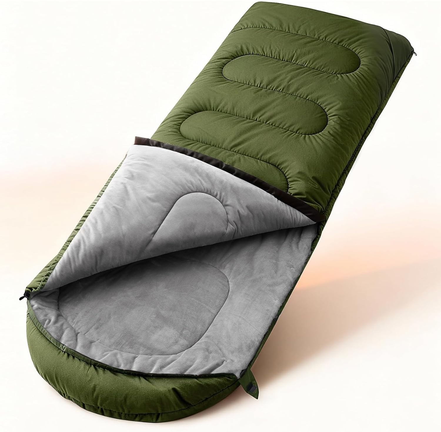 Cold Weather Sleeping Bag – Warm Fleece-Lined Outdoor Sleeping Bag for Camping and Backpacking